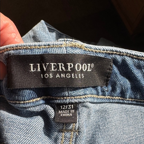 Liverpool Jeans Womens 12/31 Charlie Crop Wide Rolled Cuff Stretch Champlain - Picture 7 of 14